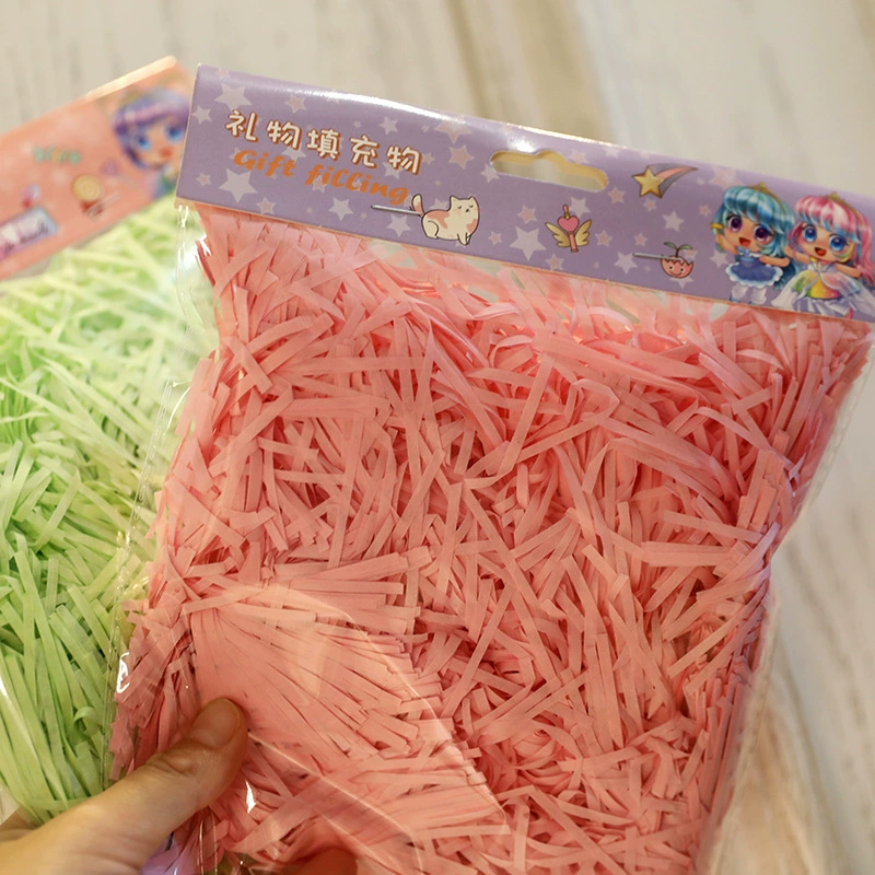 Плотный обложной карт зубчик raffia порванная бумага шелк 50g 30g бумага шелк упаковочная подарочная коробка декор заполнение цветной стружкой бумажные полоски