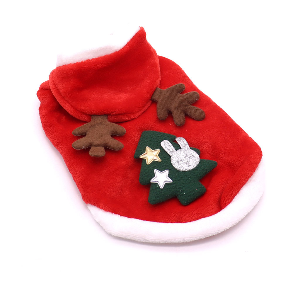 Ropa para mascotas, ropa para perros de Navidad, perros pequeños cálidos, lucha contra la ley, coki, sombrero de Navidad, gatito, ropa de otoño e invierno