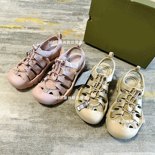 [Milk Tea Color] Outdoor Baotou Sandals Summer Mountaineering Hiking Sandals Beach Tracing Shoes