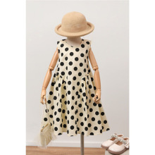女童夏装背心连衣裙宝宝夏季新款波点复古无袖裙子儿童洋气蓬蓬裙