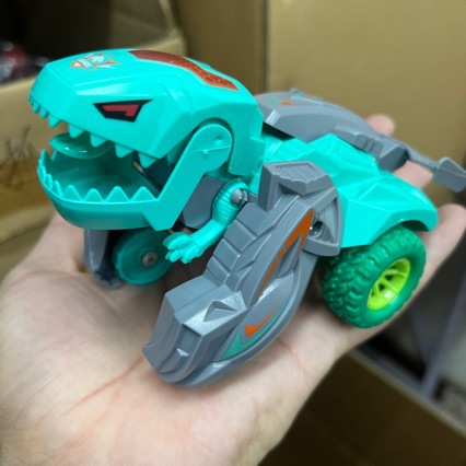 Impact Deformation Dinosaur Toy Car Children's Inertial Car Crash-Resistant Rotatable Racing Car Boy Toy Car Gift