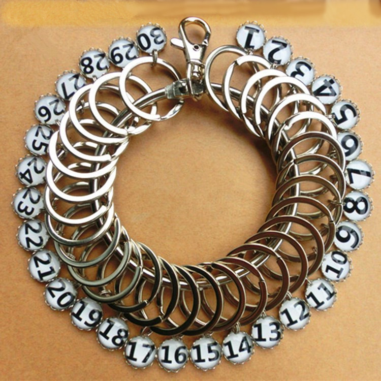 Thickened Metal Key Plate Key Ring Storage Digital Marking Key Classification Management Key Ring Buckle Key Tag String Thickened Metal Key Plate Key Ring Storage Digital Marking Key Classification Management Key Ring Buckle Key Tag String