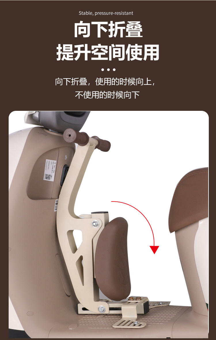 Foldable Front-Mounted Child Seat for Electric Vehicles, Aima Ya Modern Di Electric Scooter, Child Safety Seat for Kids and Babies