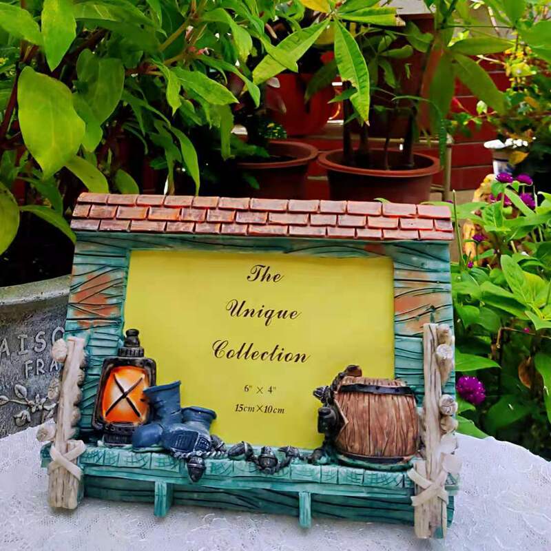Resin Fashion Garden Shop Courtyard Bedroom Living Room TV Cabinet Bucket Boots Navy Style Photo Frame Decoration Ornaments