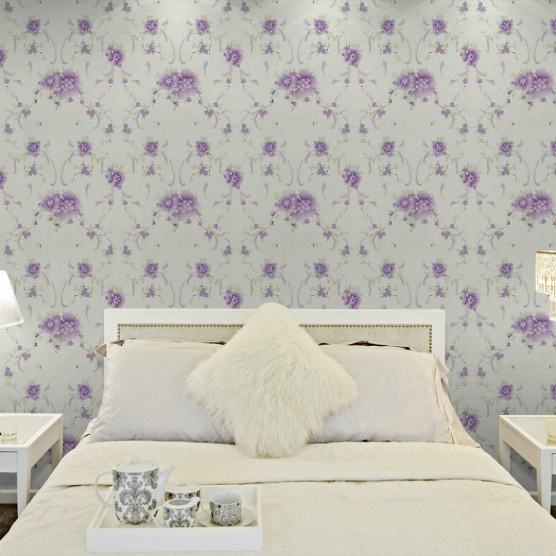 &&&【클래식】흰색 바탕에 보라색 나비&&