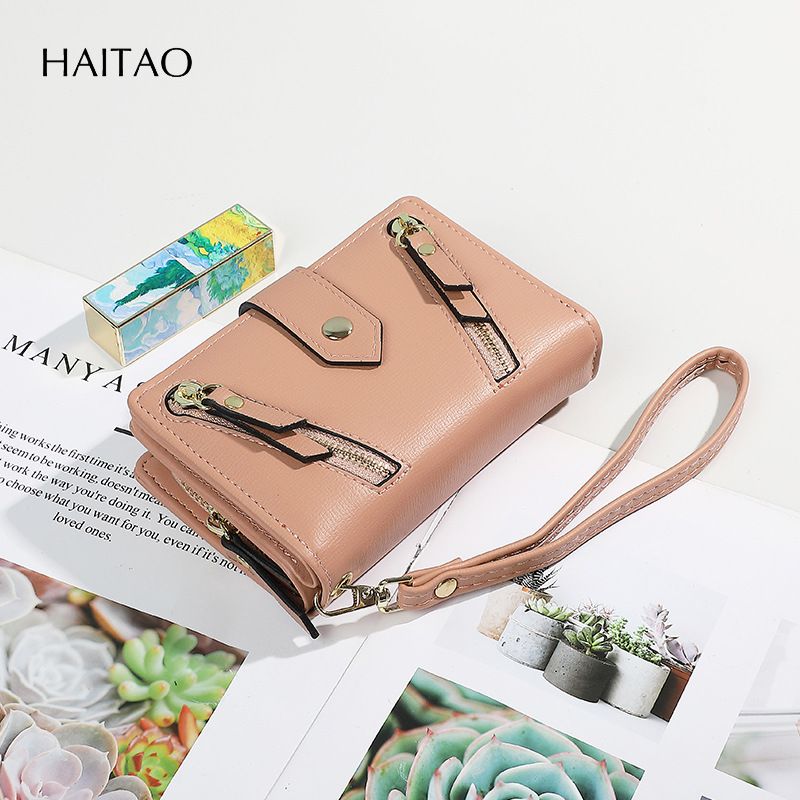 2025 primavera nueva tendencia callejera personalidad doble billetera de mujer popular bolso corto bolso multifuncional