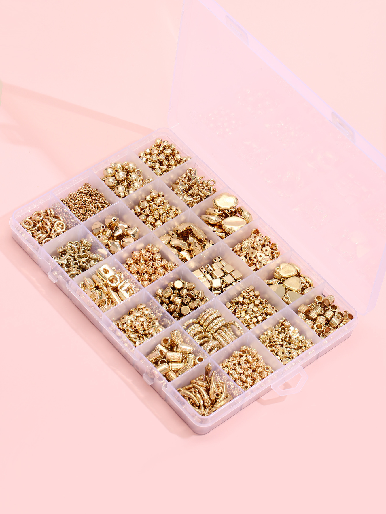 Golden Geometric Diy Bracelet Material Box 24 Grid Set Wholesale Nihaojewelry display picture 3