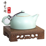 红木鸡翅木正方底座花盆鱼缸奇石茶壶底座实木质摆件雕刻工艺品