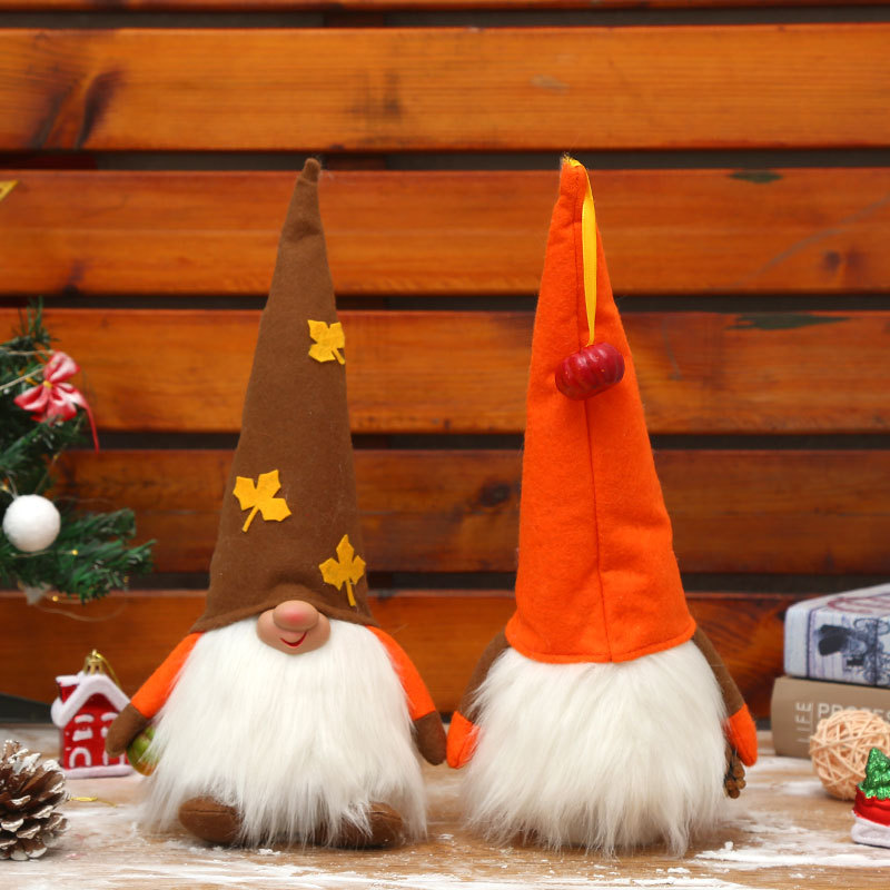 Cross-border New Harvest Festival Faceless Rudolph Plush Standing Doll Children's Gift Decoration Supplies Party Dress Up