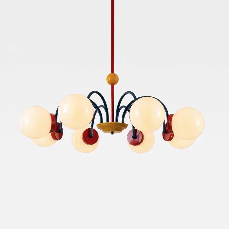 Memphis children's room ceiling light, full-spectrum eye protection, childlike creativity, macaron dopamine bedroom semi-hanging light Memphis children's room ceiling light, full-spectrum eye protection, childlike creativity, macaron dopamine bedroom semi-hanging light
