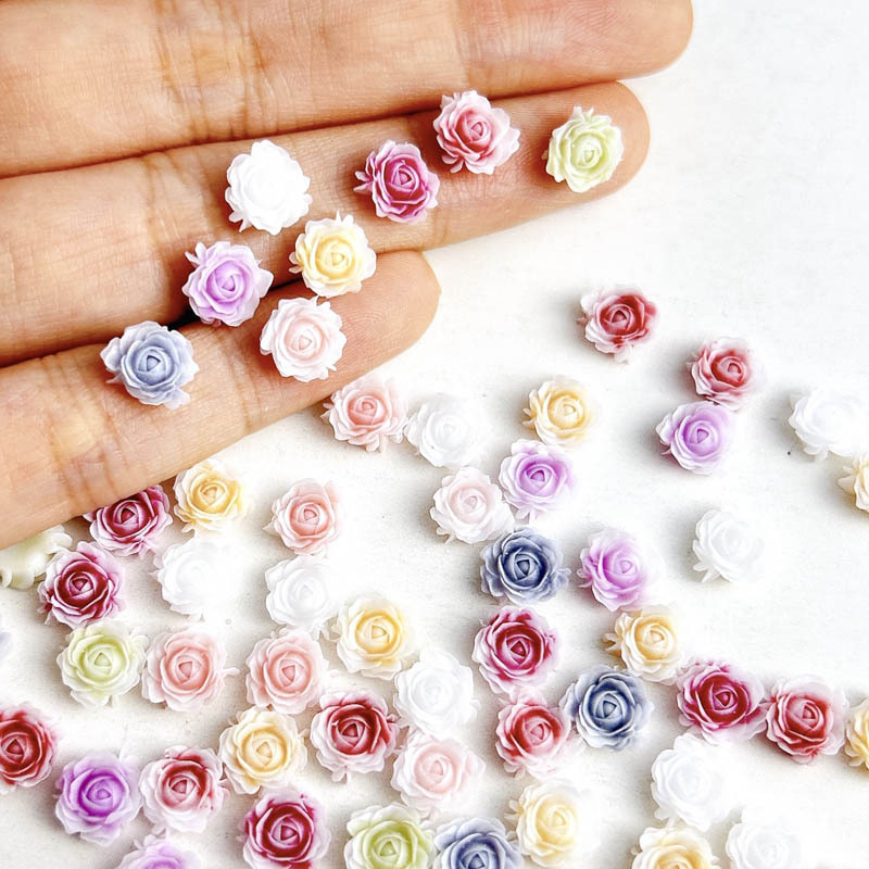 40g Weight Nail Decoration Accessories Nail Supplies 1 Set Quantity Resin Material Flower Pattern Sweet Style Sweet Flower Resin Nail Decoration Accessories 1 Set 4