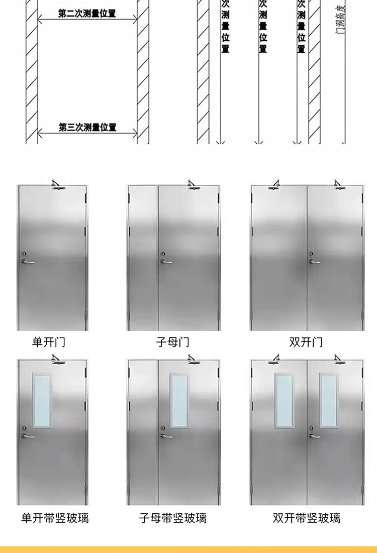 黑钛金不锈钢防火门