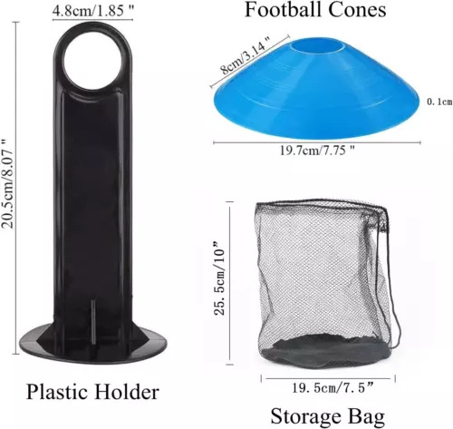 HUSZZM 16 件足球锥 儿童足球训练器材 运动锥 -