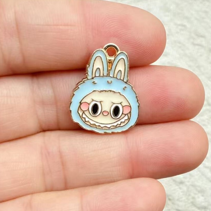 漫画ラブブ合金ペンダントアニメ合金オイルドリップジュエリーアクセサリー DIY イヤリングブレスレットキーホルダーペンダント|undefined