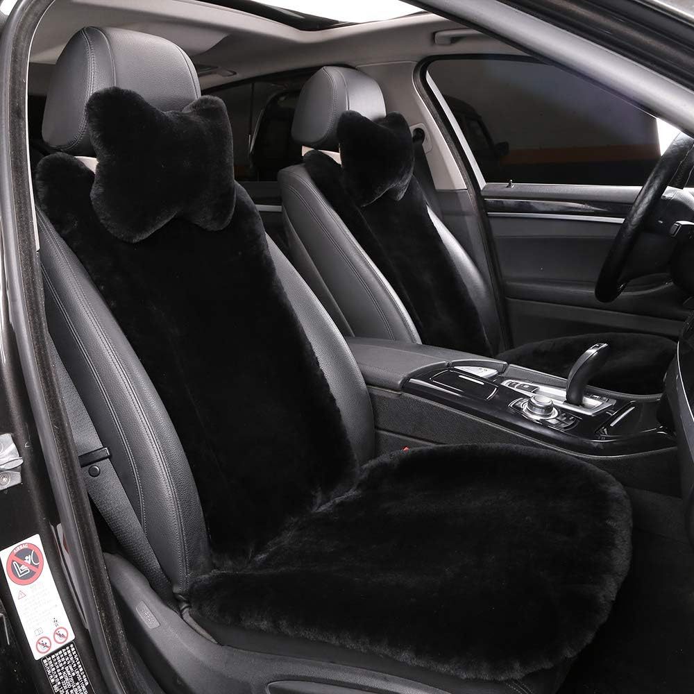 Car Cushion Winter Wool Single Seat Cushion Real Wool Fur One-piece Single Seat Full Leather Cushion Car Cushion