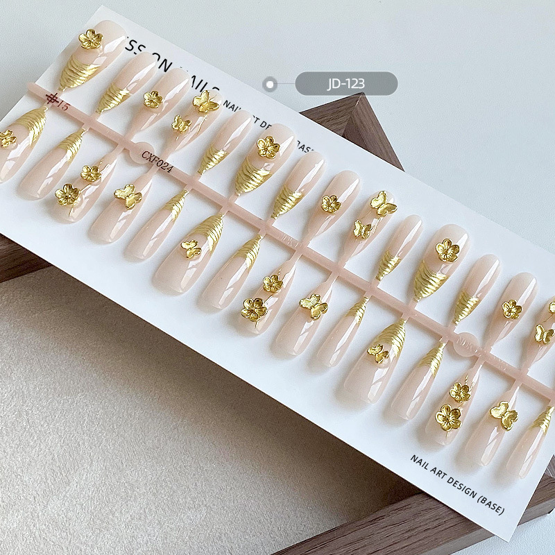 Nail Art Special Nail Tips, Pre-Made Nude Strips, Popular on Xiaohongshu, 10 Pieces, Categorized, High-Quality Nail Stickers