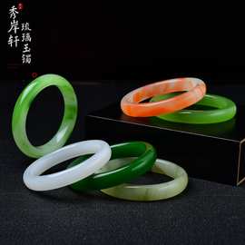 厂家批发琉璃玉镯地摊货碧玉飘花手镯多色玻璃手镯直播引流玉手镯
