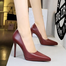 3255-12 Retro style slim heel super high heels waterproof platform shallow mouth pointed sexy nightclub high heels single shoe