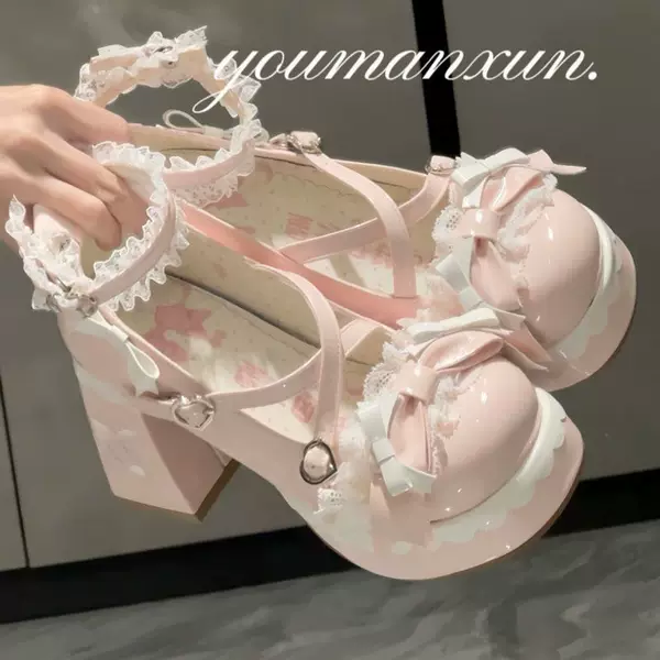Lolita 4142 cosplay sweetberry bubble round toe platform high heel cute shoes