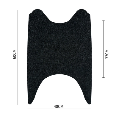 Electric vehicle foot mat — car foot pad motorcycle foot - long-style-pure-black-comes-with-velcro