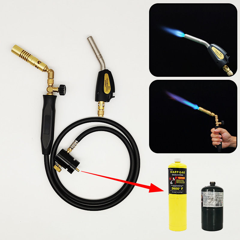 美式MAPP气无氧焊枪制冷维修喷火枪带软管喷灯空调冰箱铜管焊接