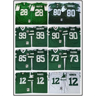 American Olive Ball Clothing New York Jets Jersey Men's No.12 Retro Sportswear Training Clothing Wholesale