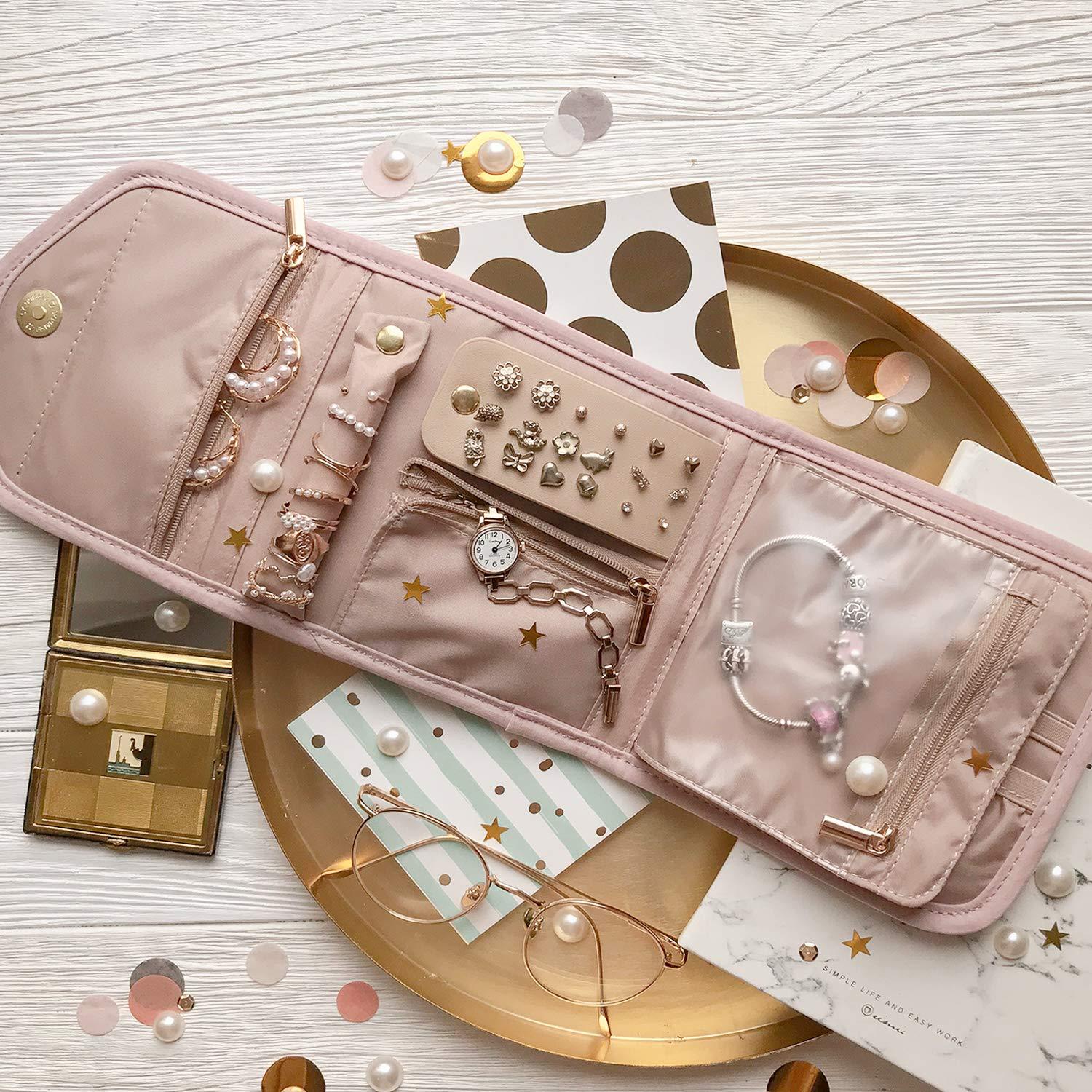 Jewelry bag, makeup bag, jewelry bag storage, foldable jewelry bag, fashionable and waterproof_voghion.com