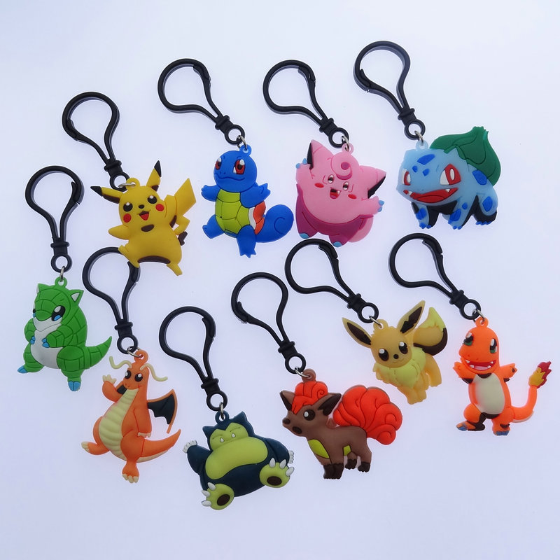 Suministro directo de fábrica transfronteriza Pikachu Fire Dragon Jie ni tortuga miaowa pipibao Ke Meng mascota elfo mochila colgante