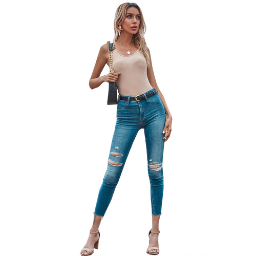 71208 #Women's clothing European and American INS fashionable all-matching tight sexy ice silk knitted vest trend