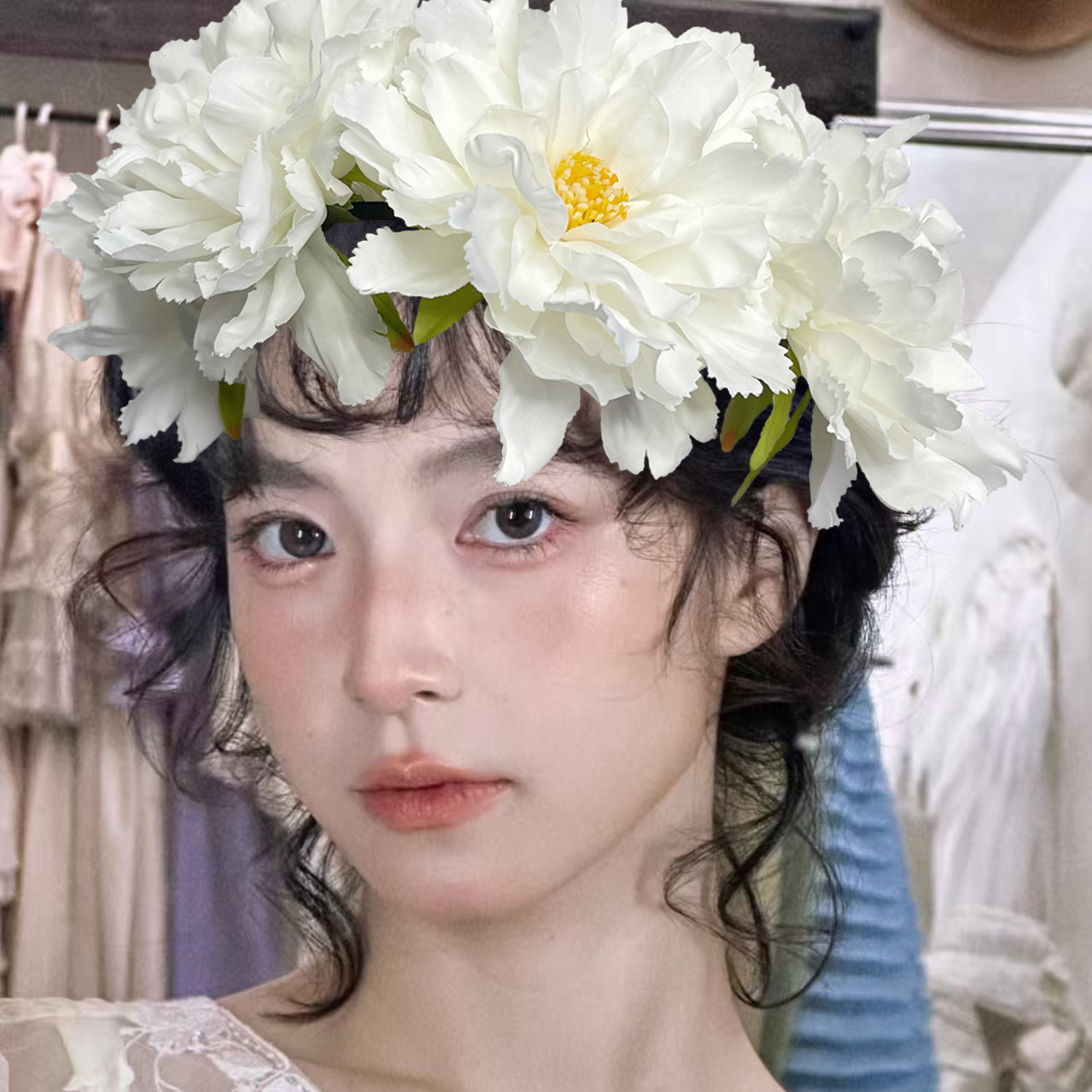Elegant Romantic Women's Flower Cloth Hair Band display picture 4