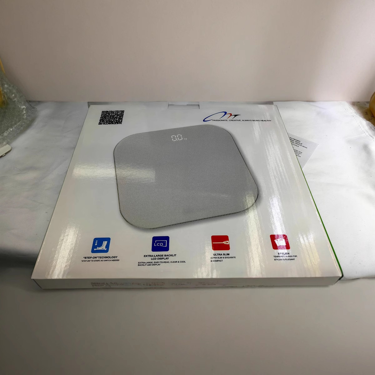 2024 pantalla oculta balanza de salud balanza de peso balanza bluetooth color sólido