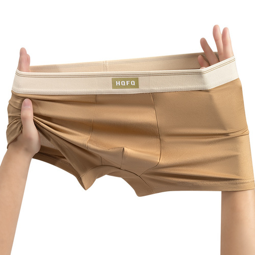 Summer 2025 New 7A Grade Antibacterial Breathable Men's Underpants Solid Color Loose Comfort Plus Size Men's Underpants