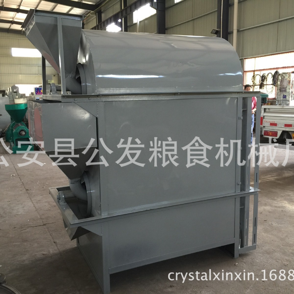 双层滚筒炒锅 花生大豆菜籽炒料机 公发牌温控电炒锅YZYX-400