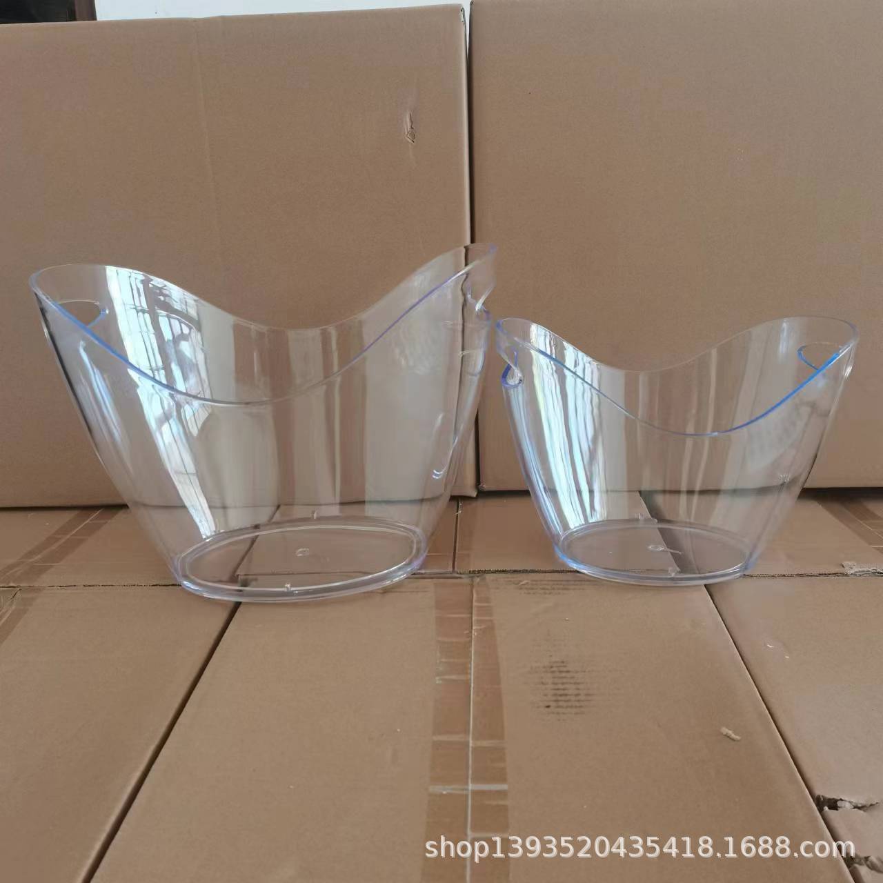 4 litros 8 litros 12 litros lingote de plástico PS cubo de hielo de plástico portátil Cubo de vino cubo de la barra de champán Cubo de cerveza KTV