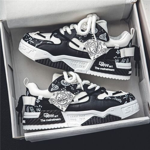 Men's 2025 Summer Versatile Unconventional Original Casual Flat Shoes with Thick Soles for Height Increase, Fashionable Bread-like Shoes
