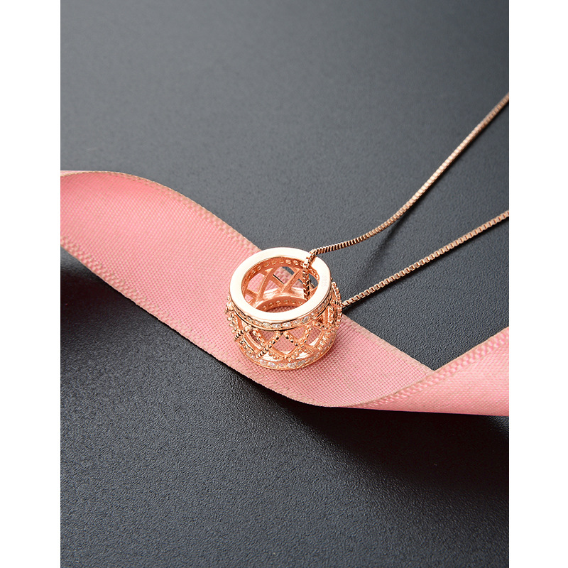 S925 plata esterlina hueco-fuera pequeño collar de la cintura de las mujeres luz lujo nicho diseño collar elegante de alta calidad Cadena de clavícula todo-juego