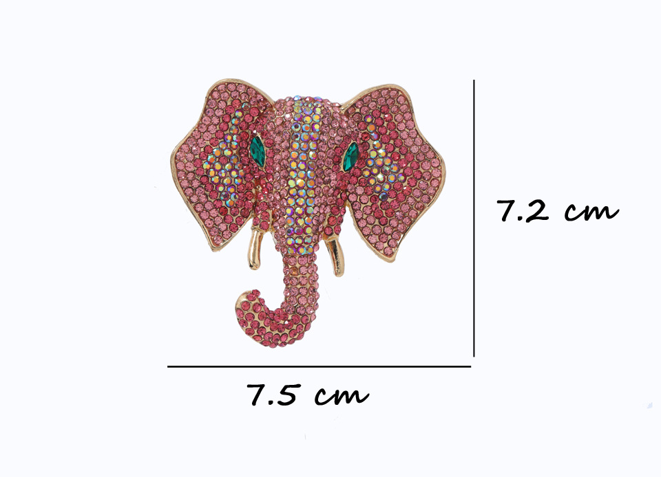 Retro Elephant Alloy Unisex Brooches display picture 2