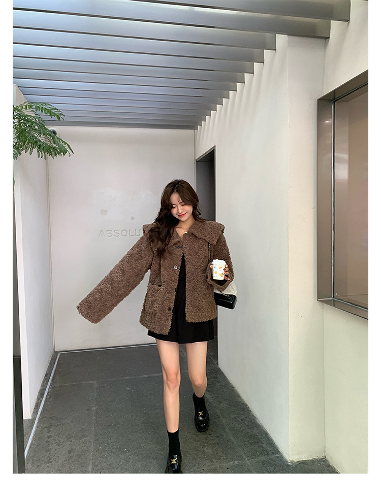 葡萄妈Studiolee英伦风小皮鞋女小金扣圆头一