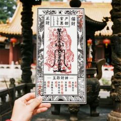 道家道观招财进宝文创小礼品钱母卡片赵公明财神五路财神手机贴纸