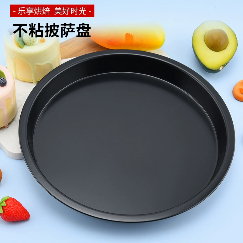 Круглая 10-дюймовая форма для пиццы для выпечки из углеродистой стали