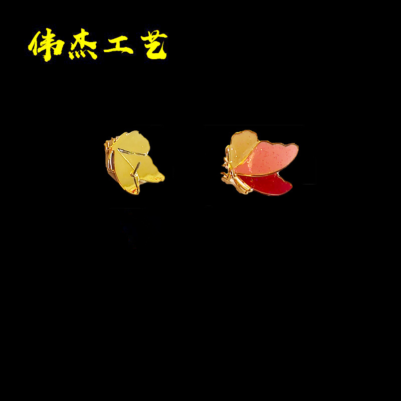 现货批发公司年会周年礼品证章创意耳针鉓品镀金金属创意赠品徽章