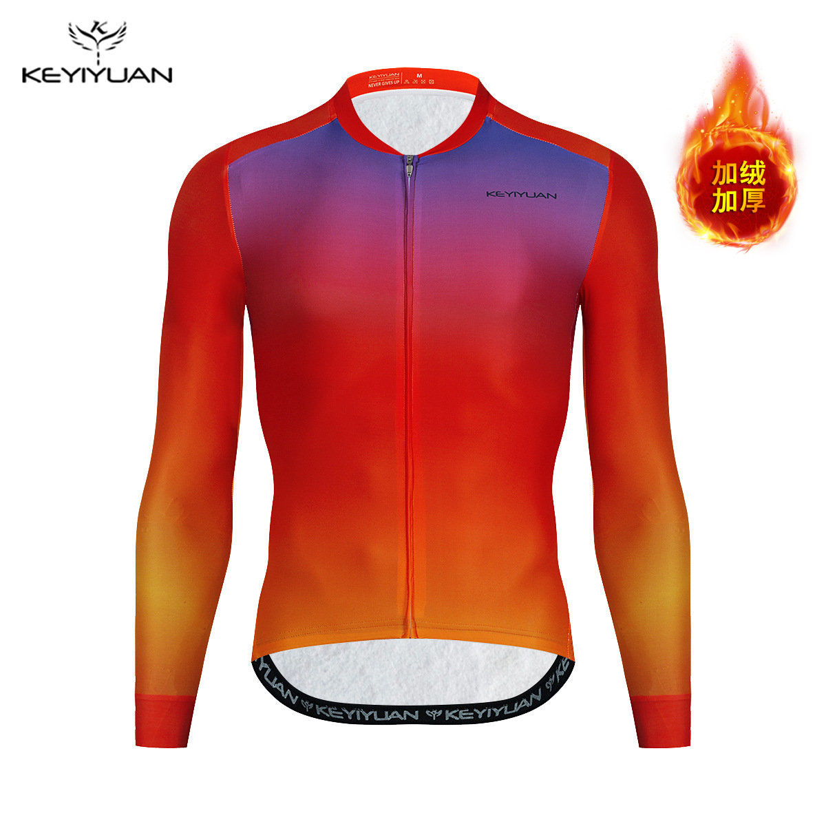 양털 빨간색과 노란색 그라디언트