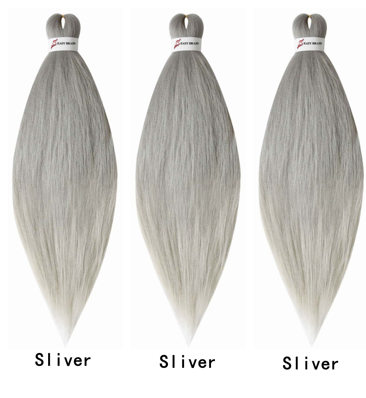 EZ gran trenza fibra química ignífugo filamento africano sucio aguja de trenza 3X fácil trenza cabello de tres piezas conjunto de pelucas