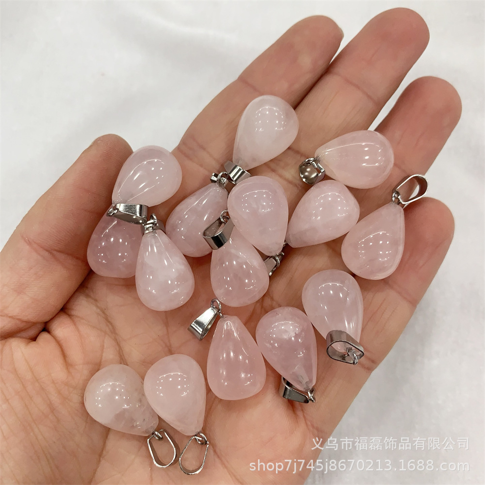 13*18mm ronda gota de agua colgante amatista natural Ojo de Tigre colgante de Piedra DIY pendientes collar de accesorios de la joyería al por mayor