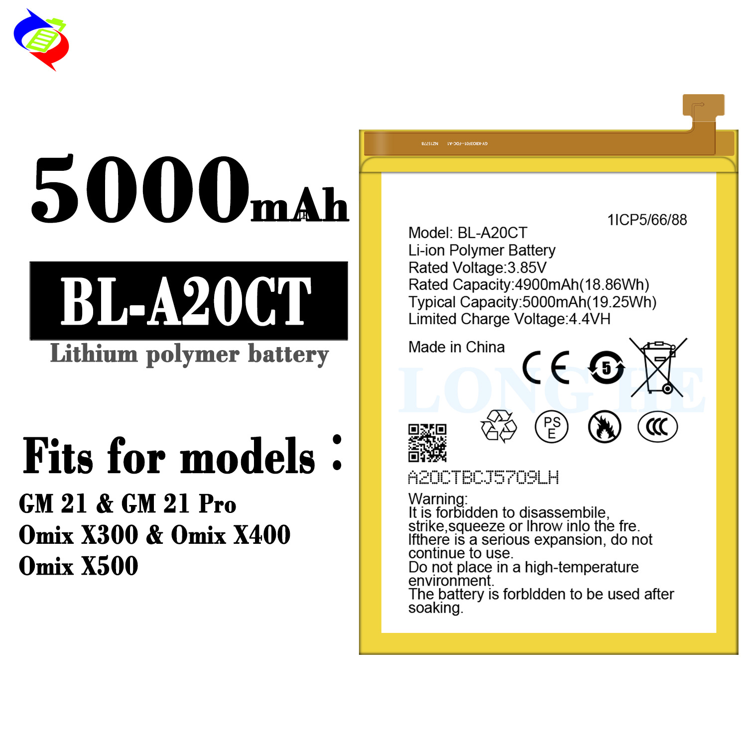 适用于General Mobile手机电池GM 21/21 Pro全新耐用BL-A20CT批发