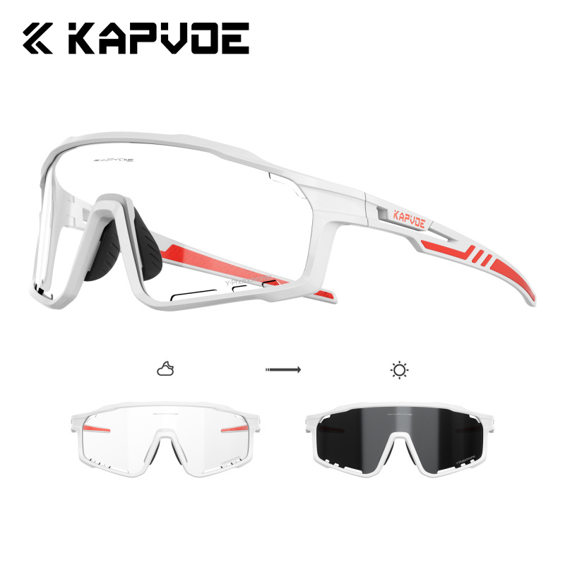 Gafas Fotocromáticas Profesionales de Ciclismo de TR90, Cortavientos, Apto para Miopía, para Ciclismo