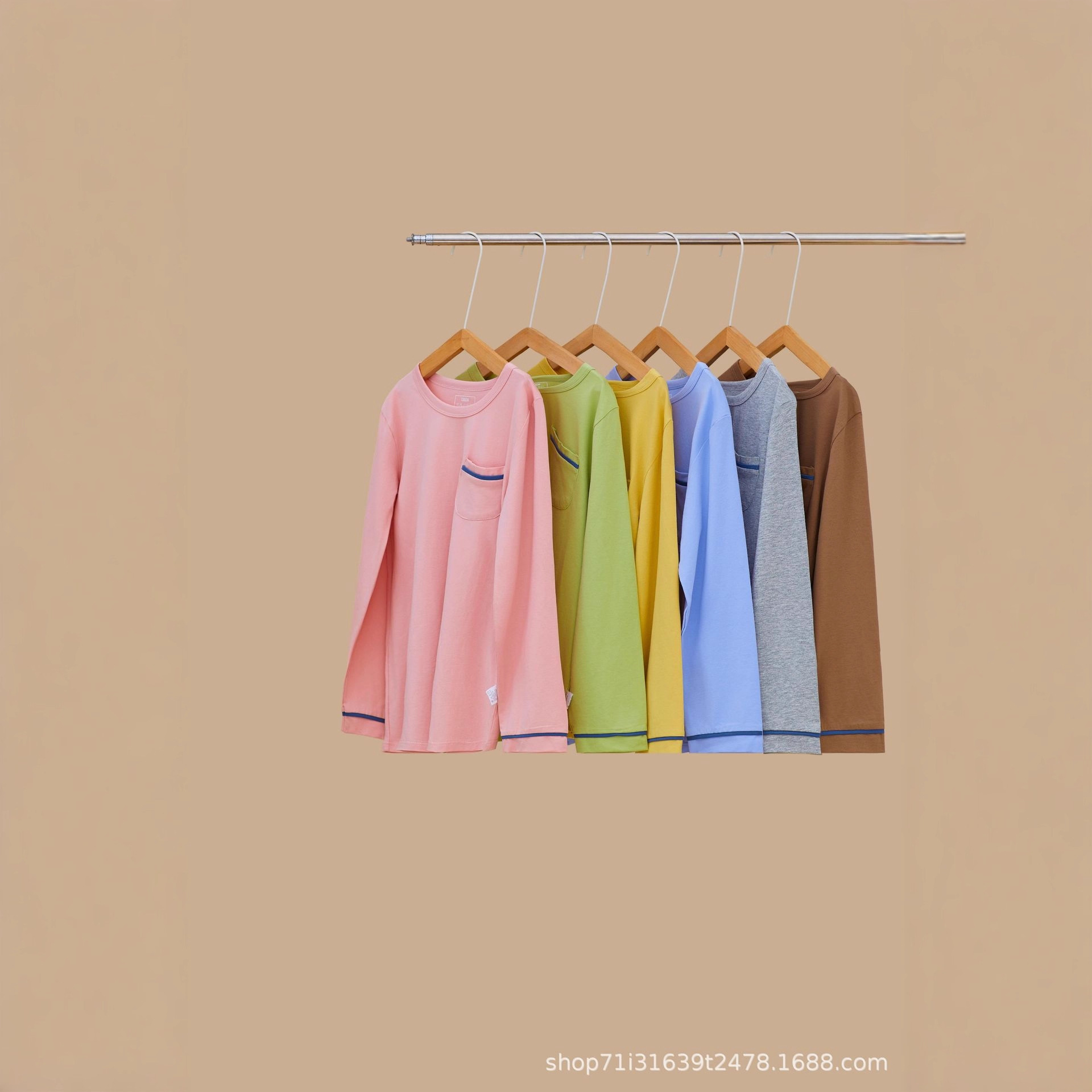 Children's pajamas spring and summer thin long-sleeved air conditioning clothes suit Korean new men's and women's medium and big children's home wear