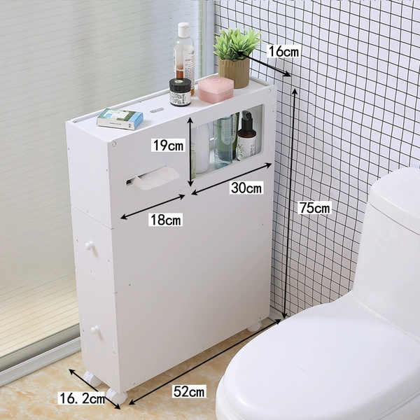 Other toilet side narrow cabinets on wheels