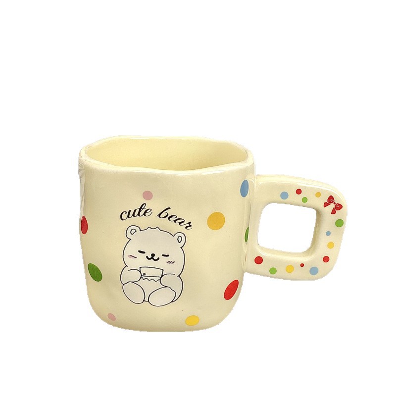 Taza de cerámica Taza de dibujos animados creativa Regalo de mano Regalo de cumpleaños lindo Taza para beber para niñas Taza de café para parejas