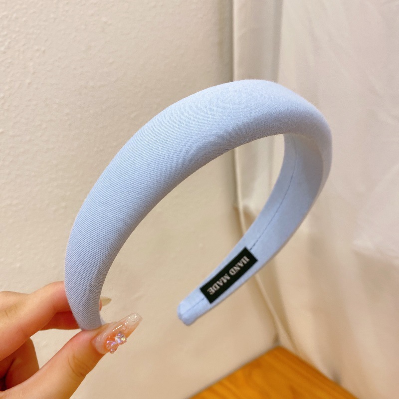 Light blue wide sponge fabric